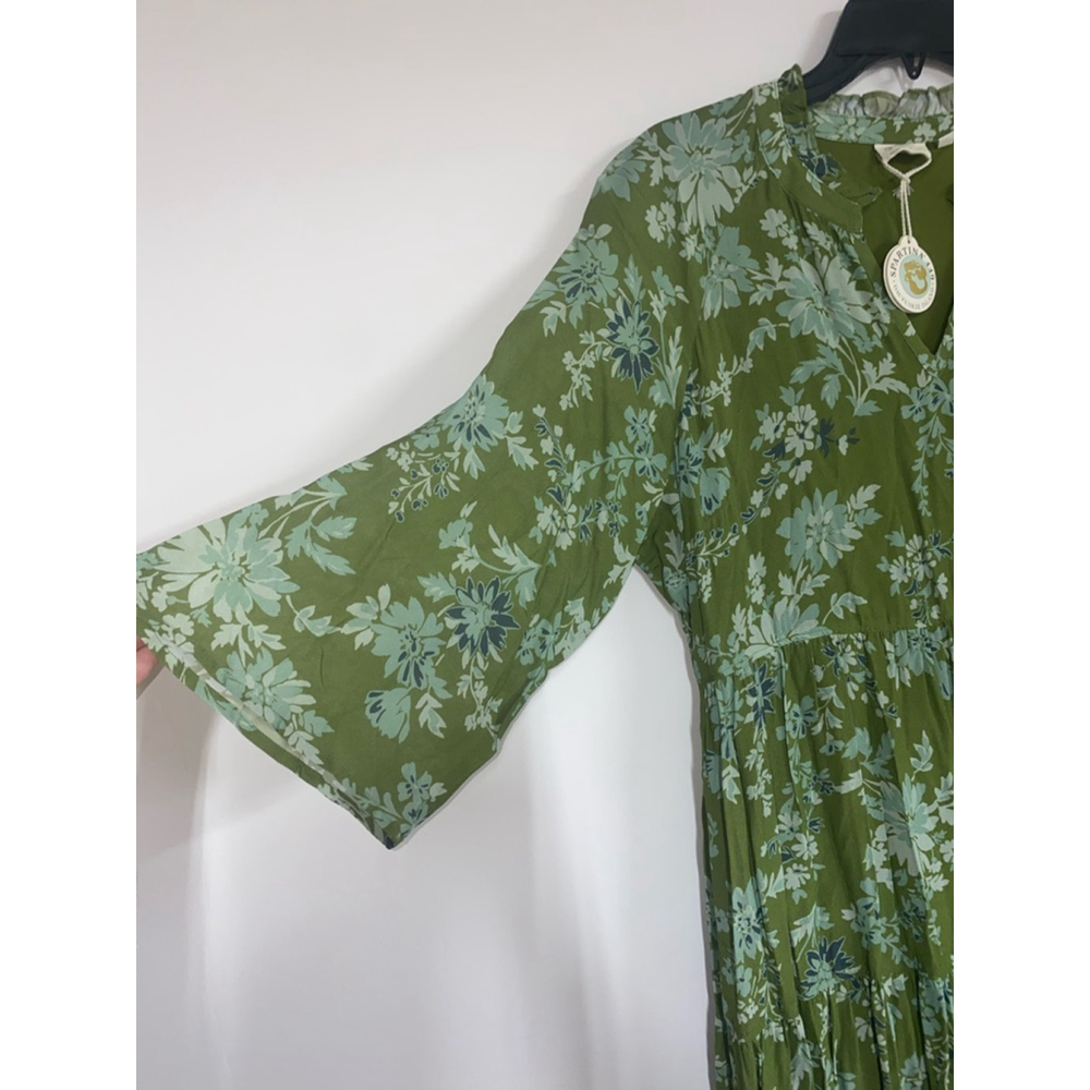Martina 449 Maisie midi dress – Mystic Moss, Dahlia green - size medium ￼